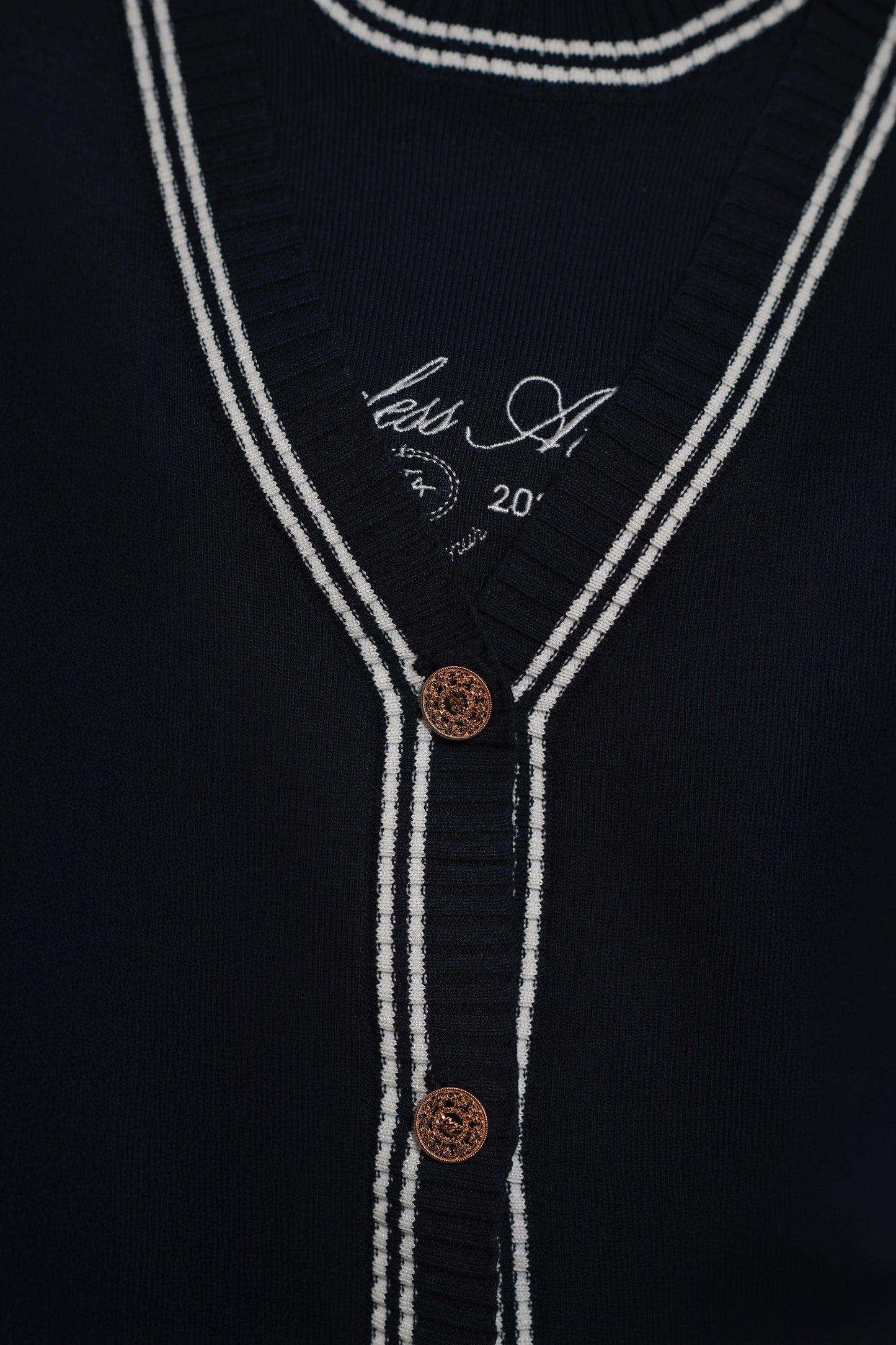 Blair Cardigan Set in Navy Blue