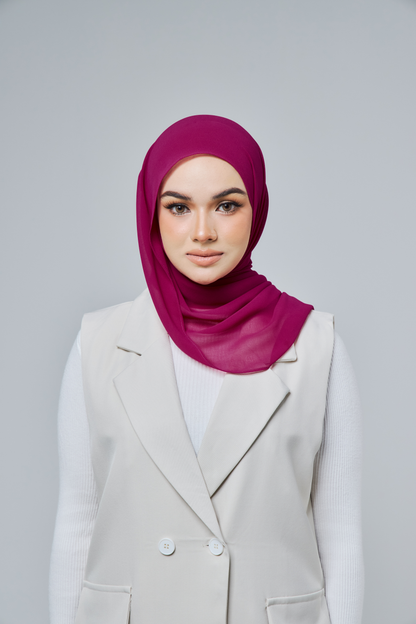 Chiffon Aire in Deep Fuchsia