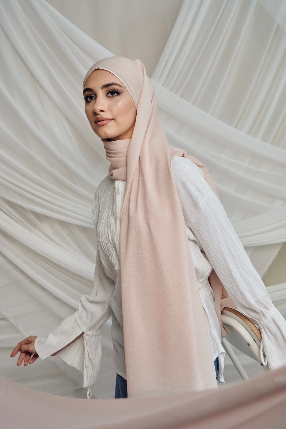 Premium Chiffon in Blush
