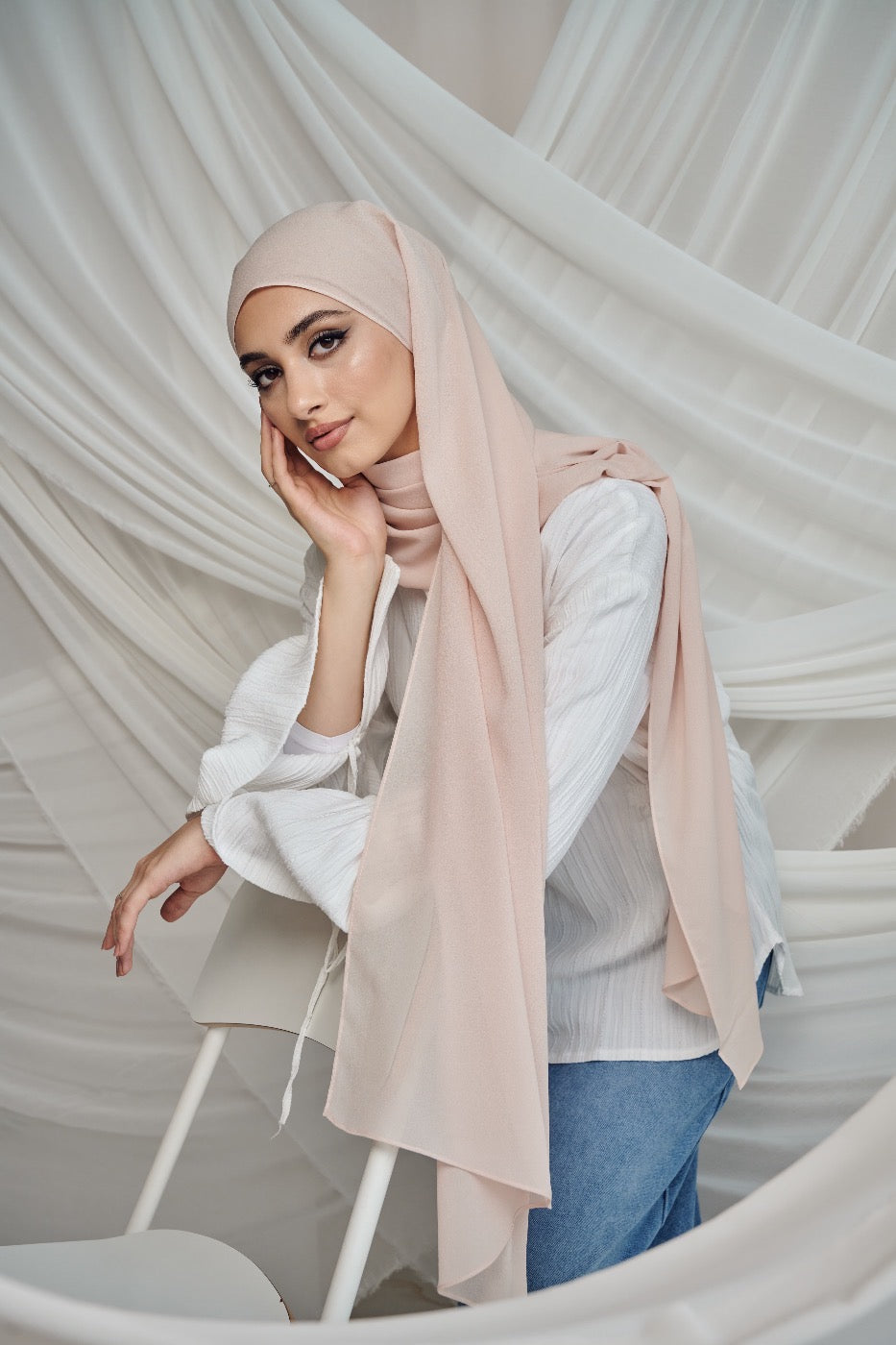 Premium Chiffon in Blush
