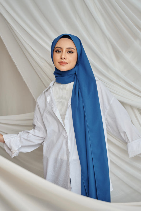 Premium Chiffon in Denim