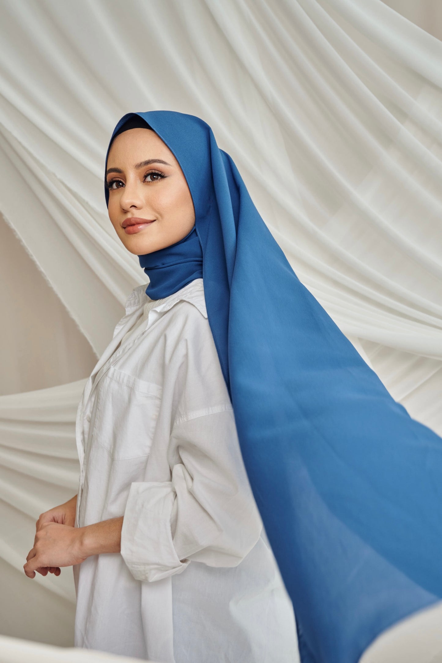 Premium Chiffon in Denim