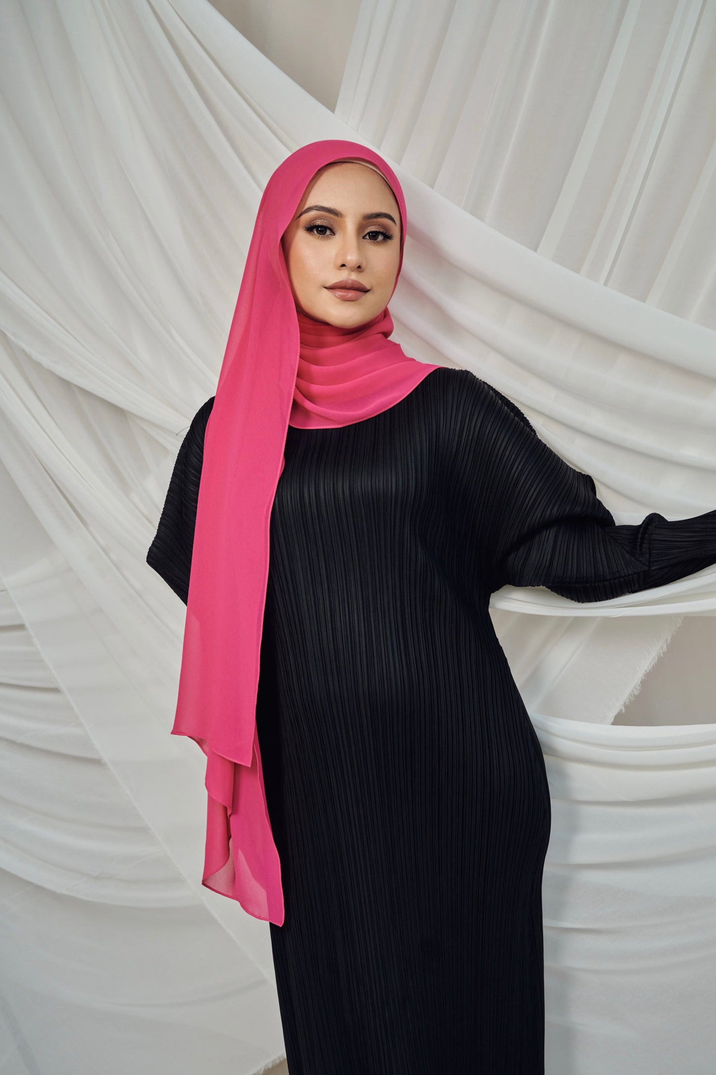 Premium Chiffon in Fuchsia