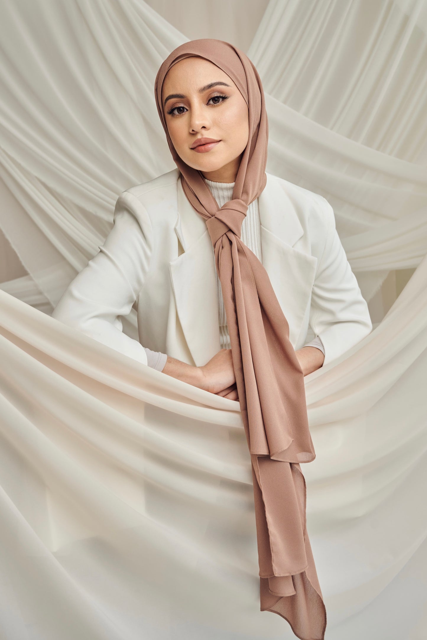 Premium Chiffon in Teddy Brown
