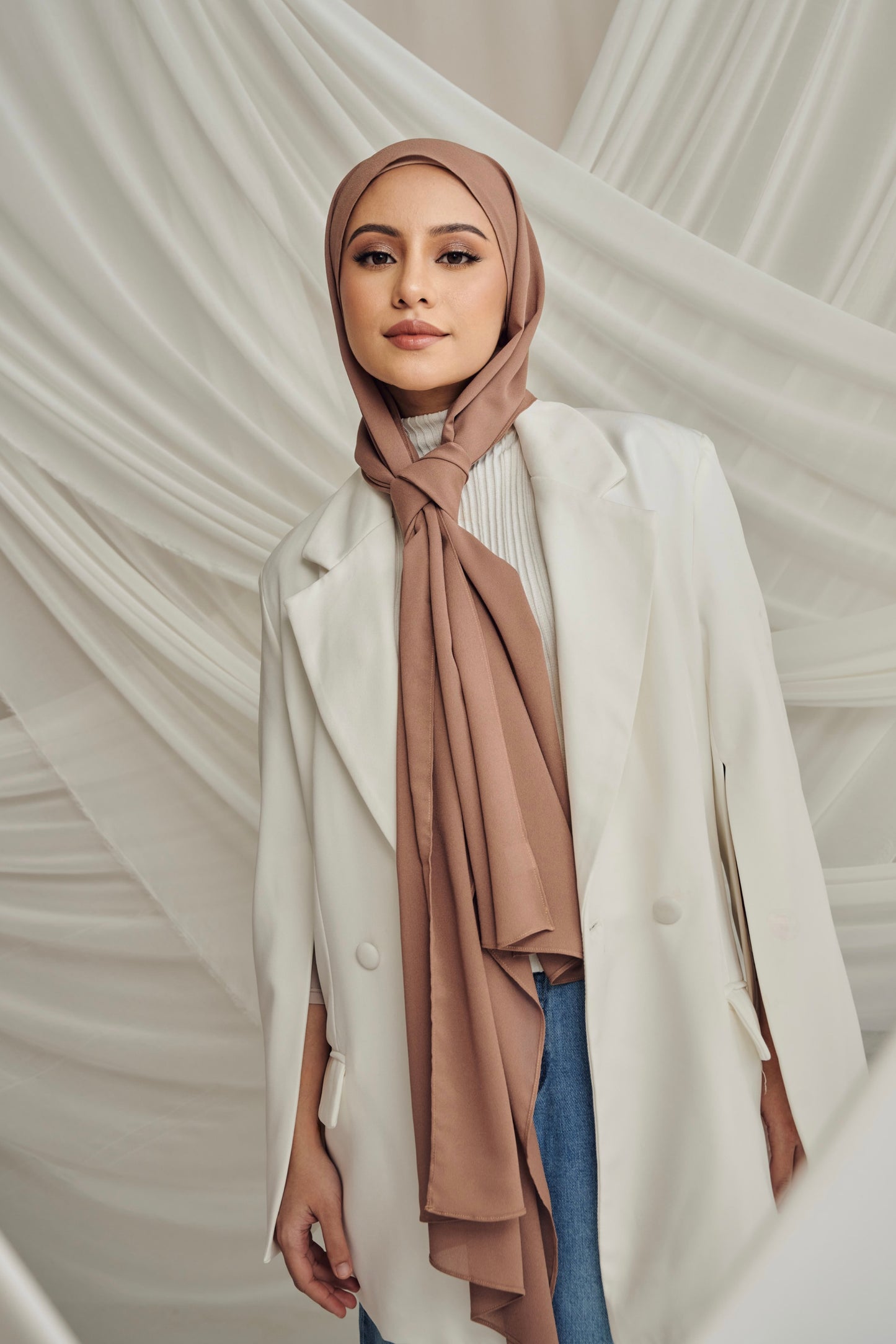 Premium Chiffon in Teddy Brown