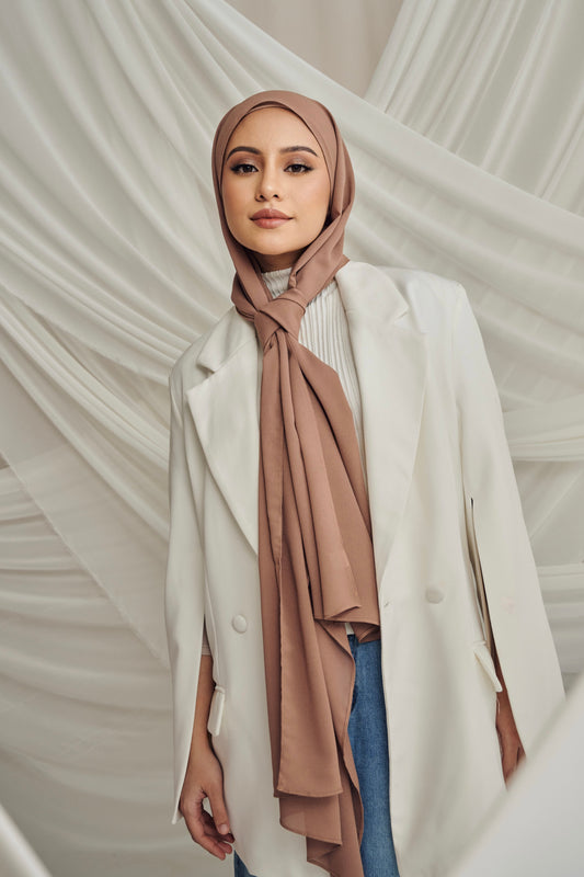 Premium Chiffon in Teddy Brown