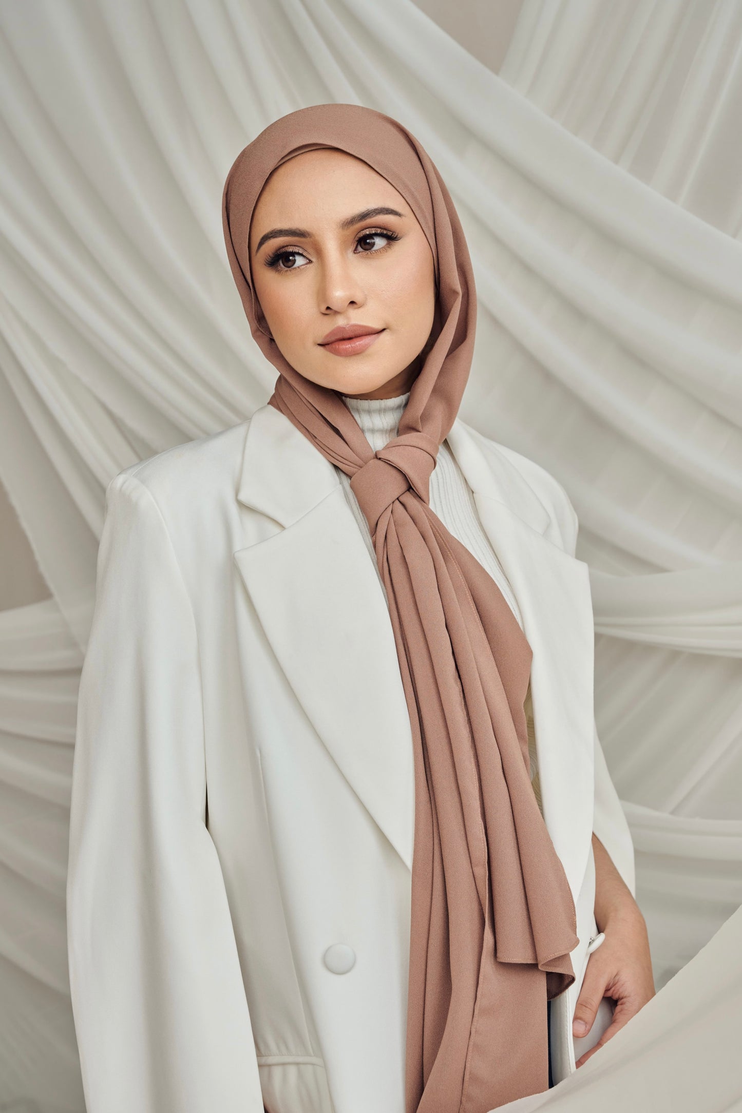 Premium Chiffon in Teddy Brown