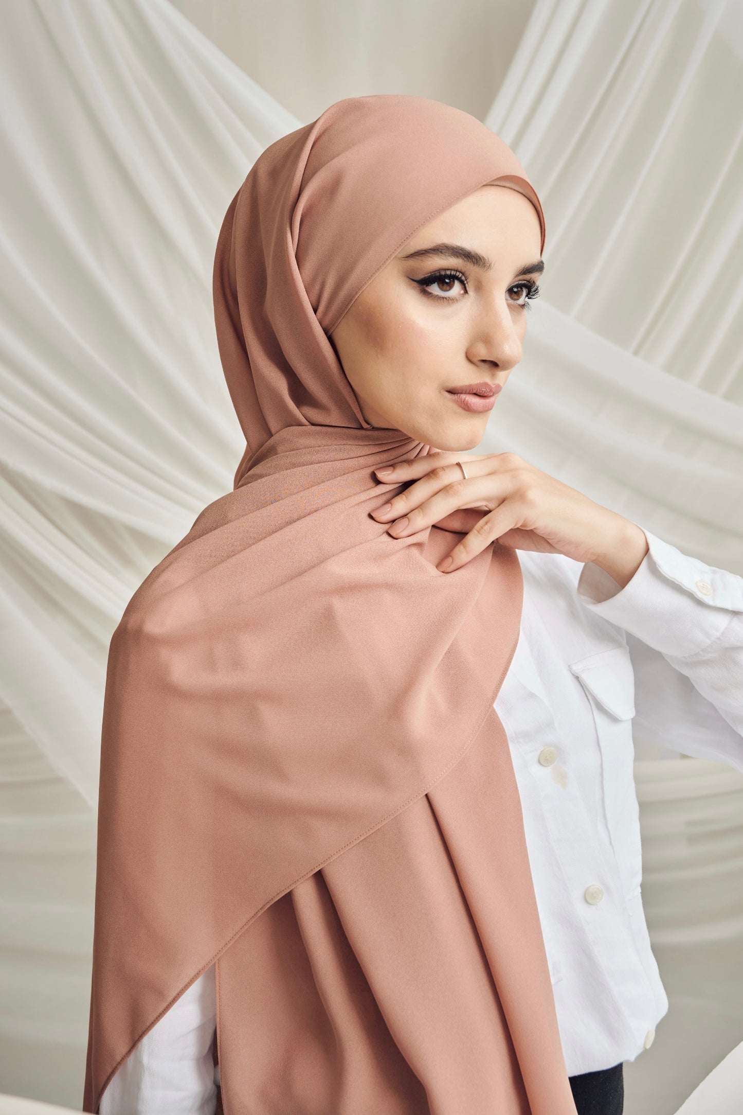 Premium Chiffon in Terracotta