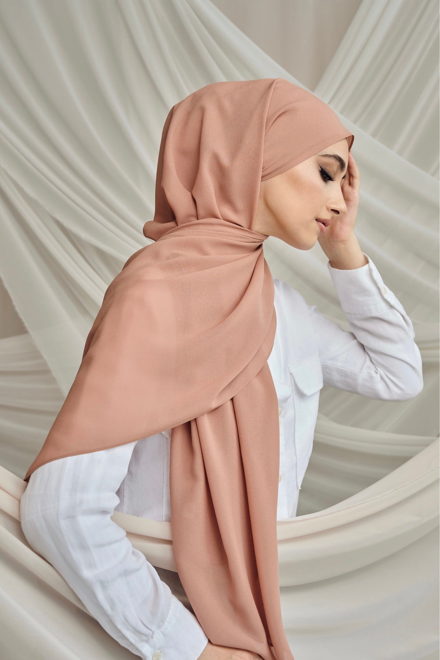 Premium Chiffon in Terracotta