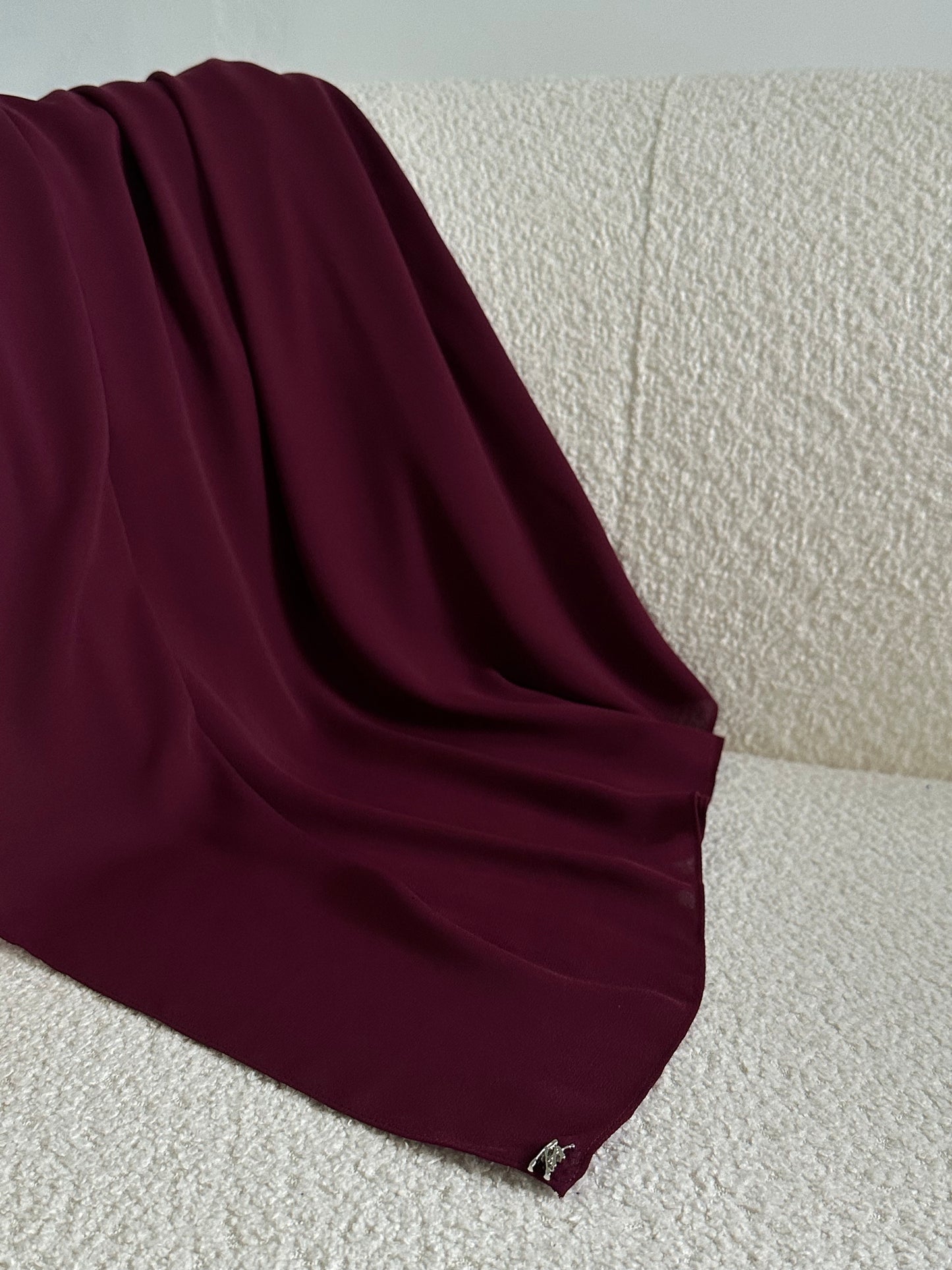 Luxe Chiffon in Burgundy