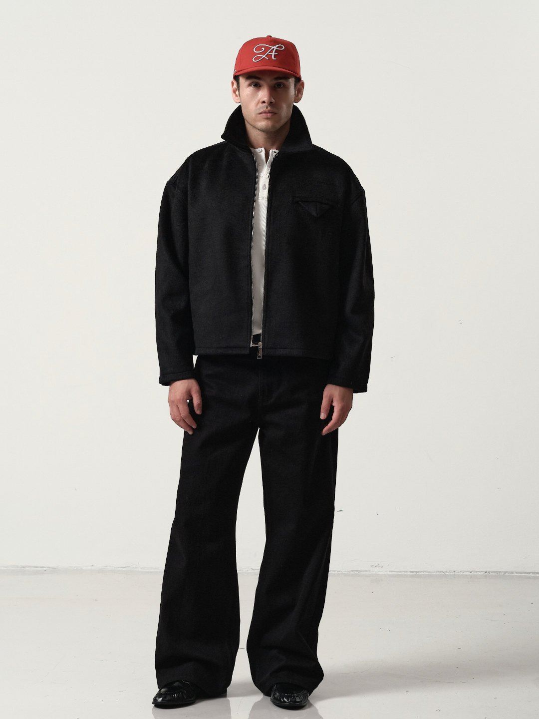 Zip-Up Jacket in Black