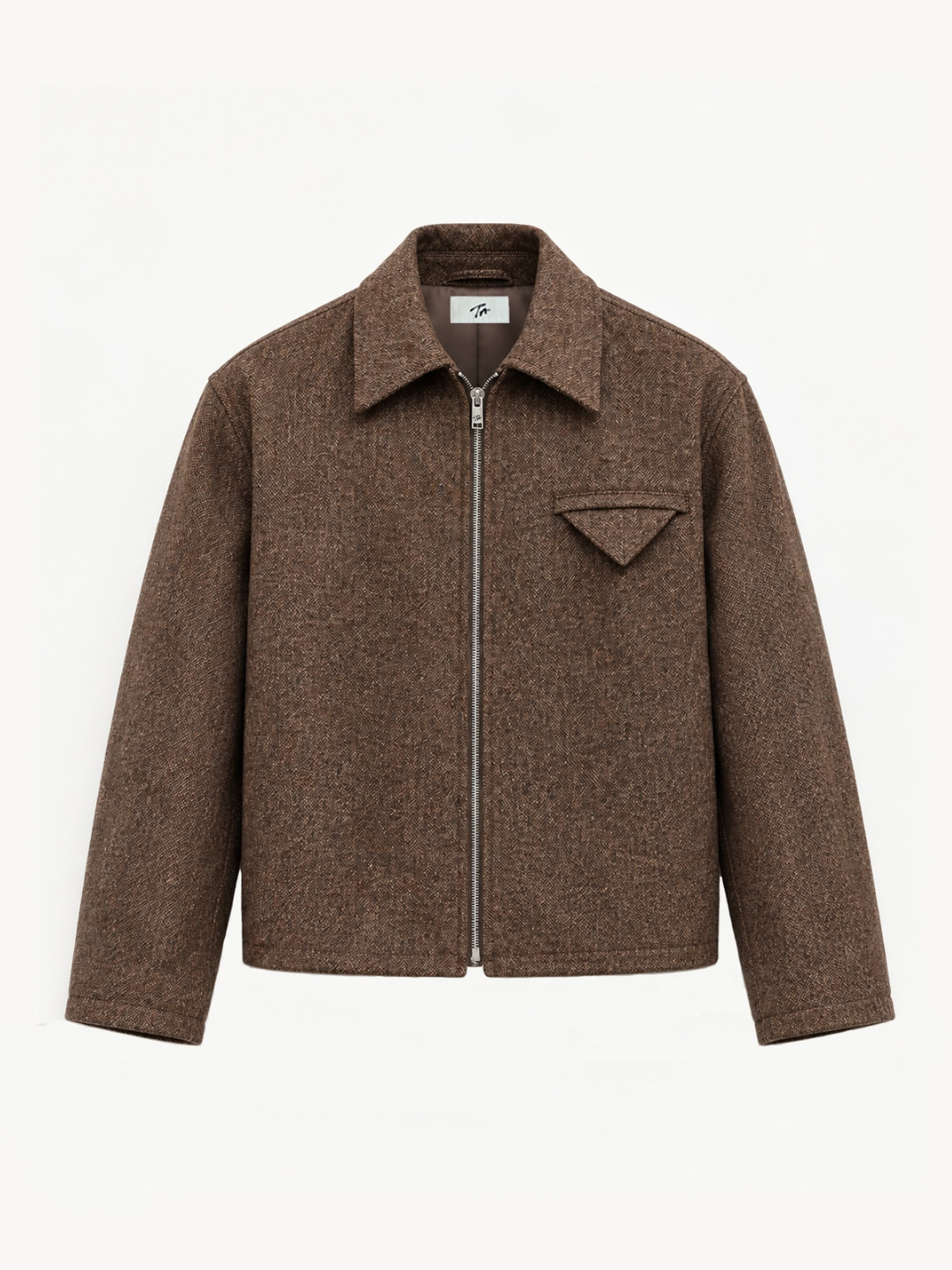 Zip-Up Jacket in Brown