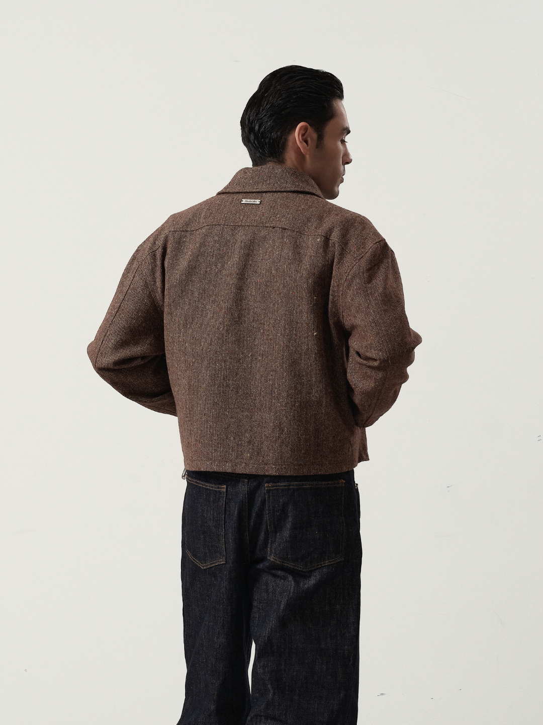 Zip-Up Jacket in Brown