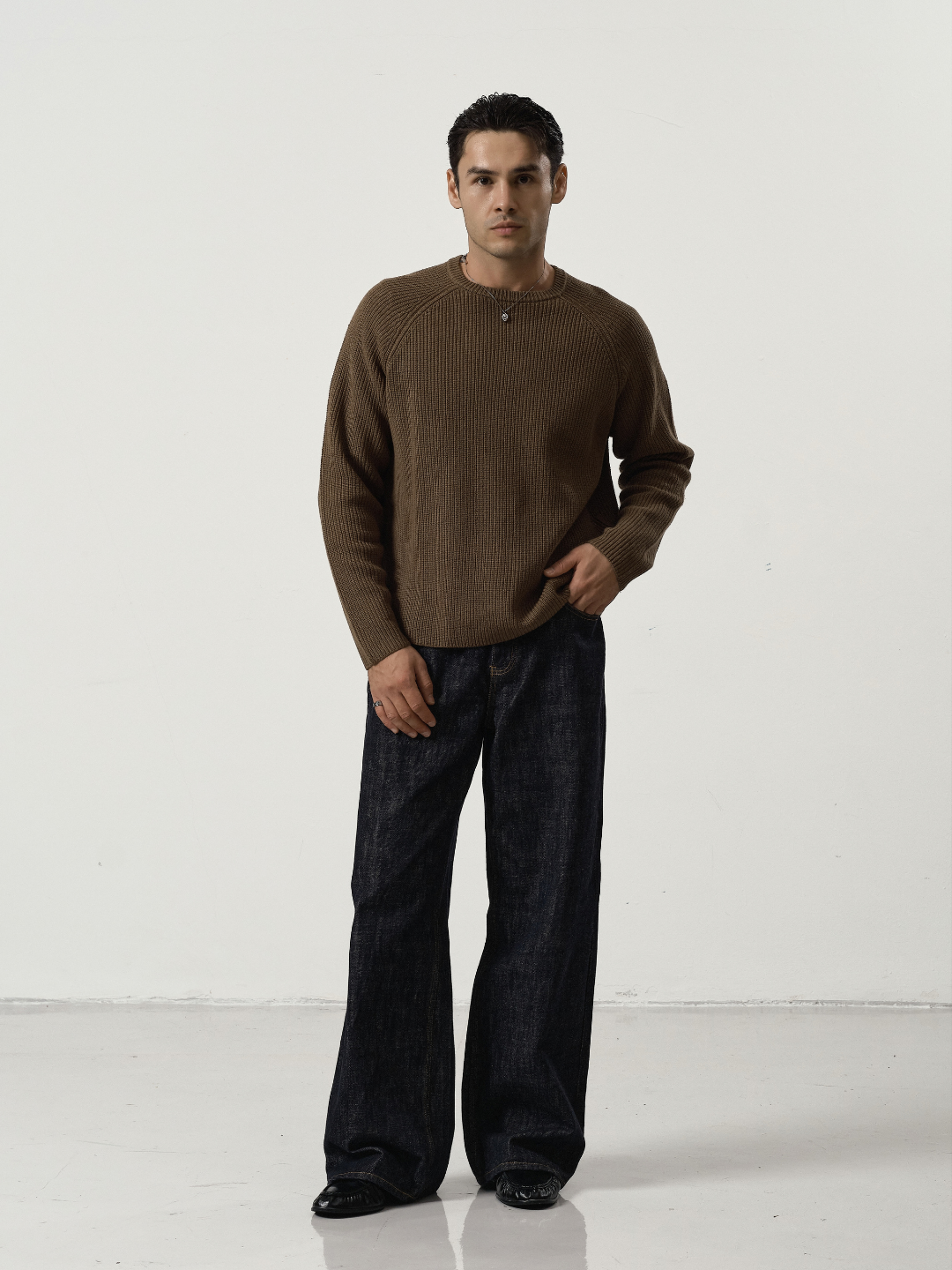 Knitted Top in Olive