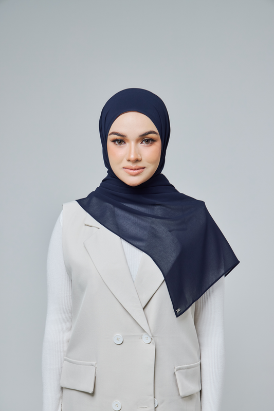 Chiffon Aire in Midnight Blue