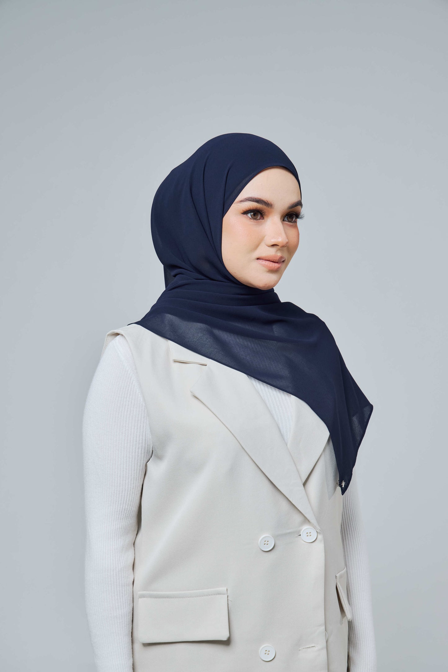 Chiffon Aire in Midnight Blue