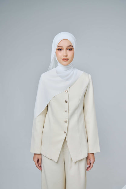 Chiffon Aire in Off White