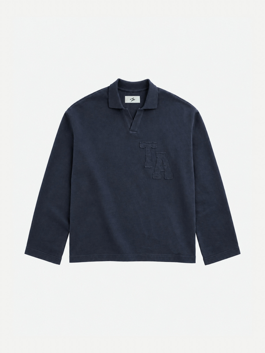 Letter Patch Polo Shirt