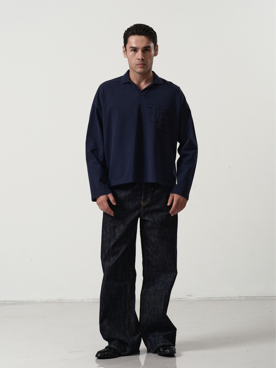 Letter Patch Polo Shirt