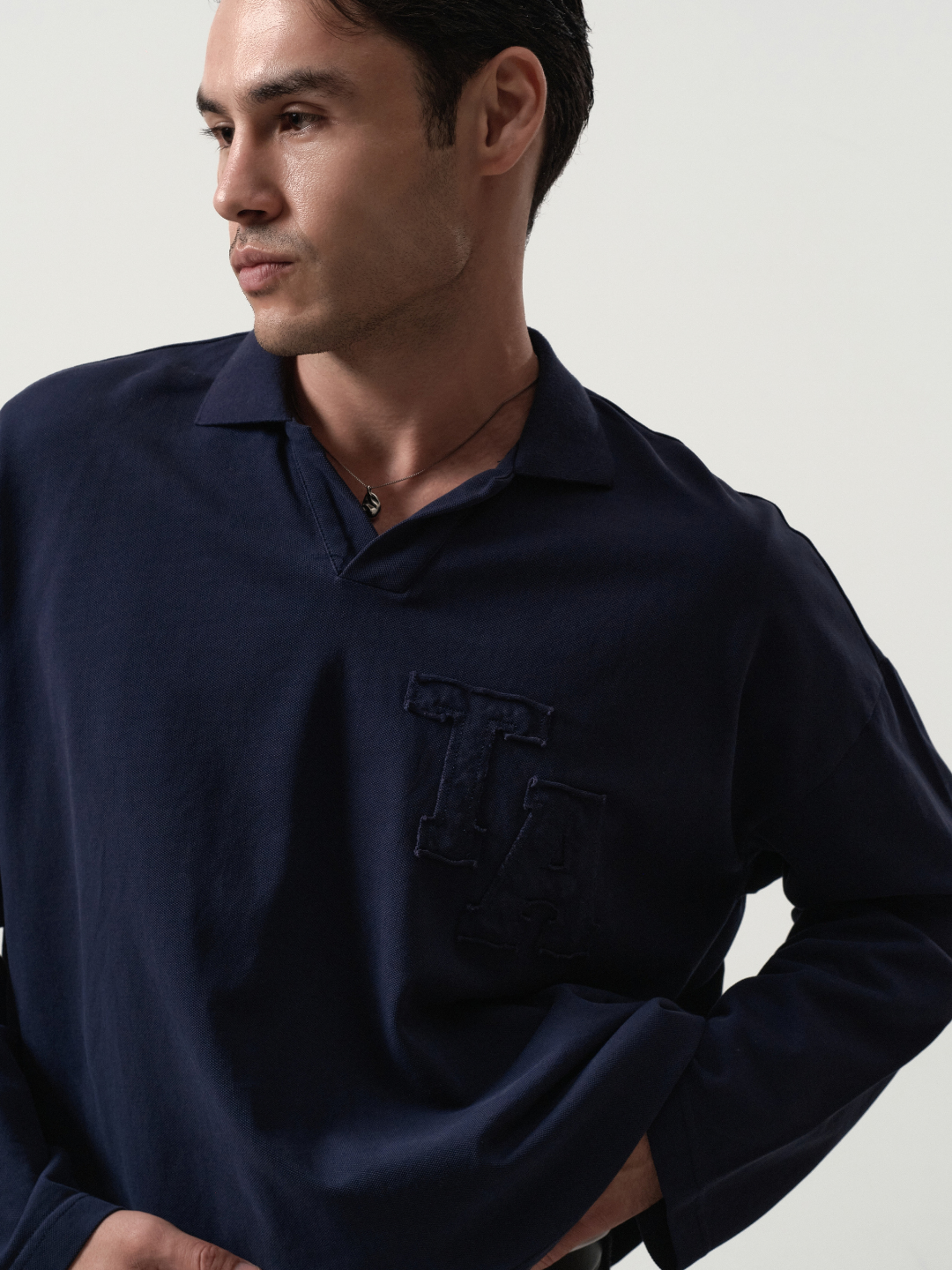 Letter Patch Polo Shirt