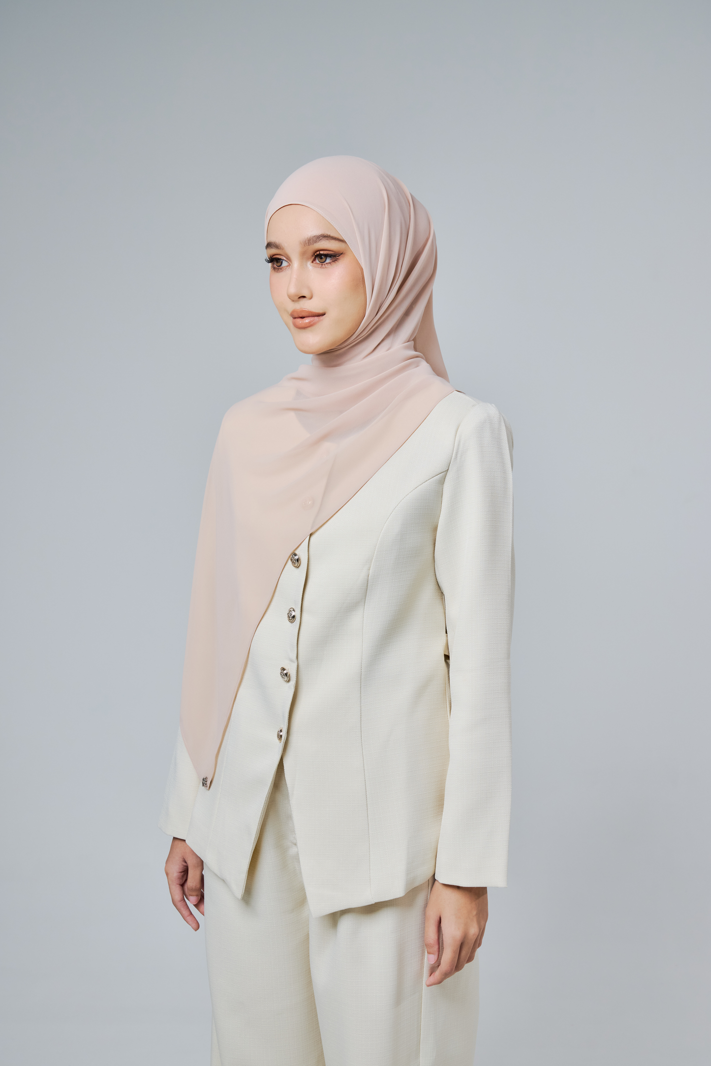 Chiffon Aire in Rose Latte