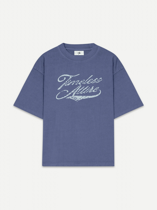 Boxy Tee in Misty Blue