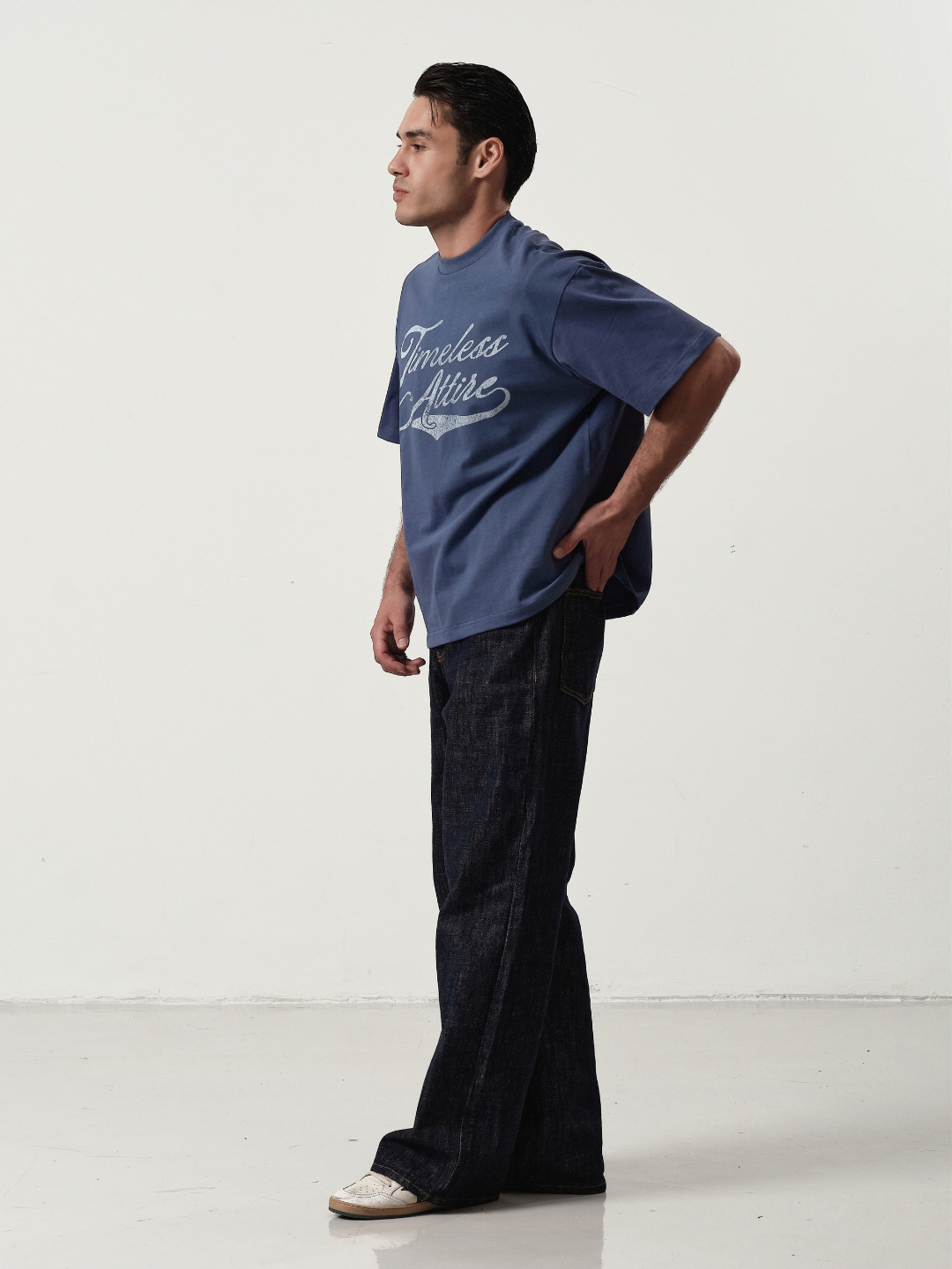 Boxy Tee in Misty Blue