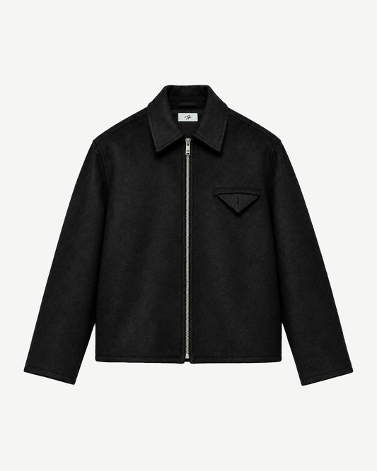 Zip-Up Jacket in Black