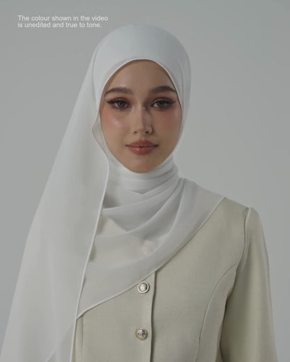 Chiffon Aire in Off White